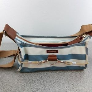 Po Campo Pilsun Blue Striped Bike Bungee Bag Purse
